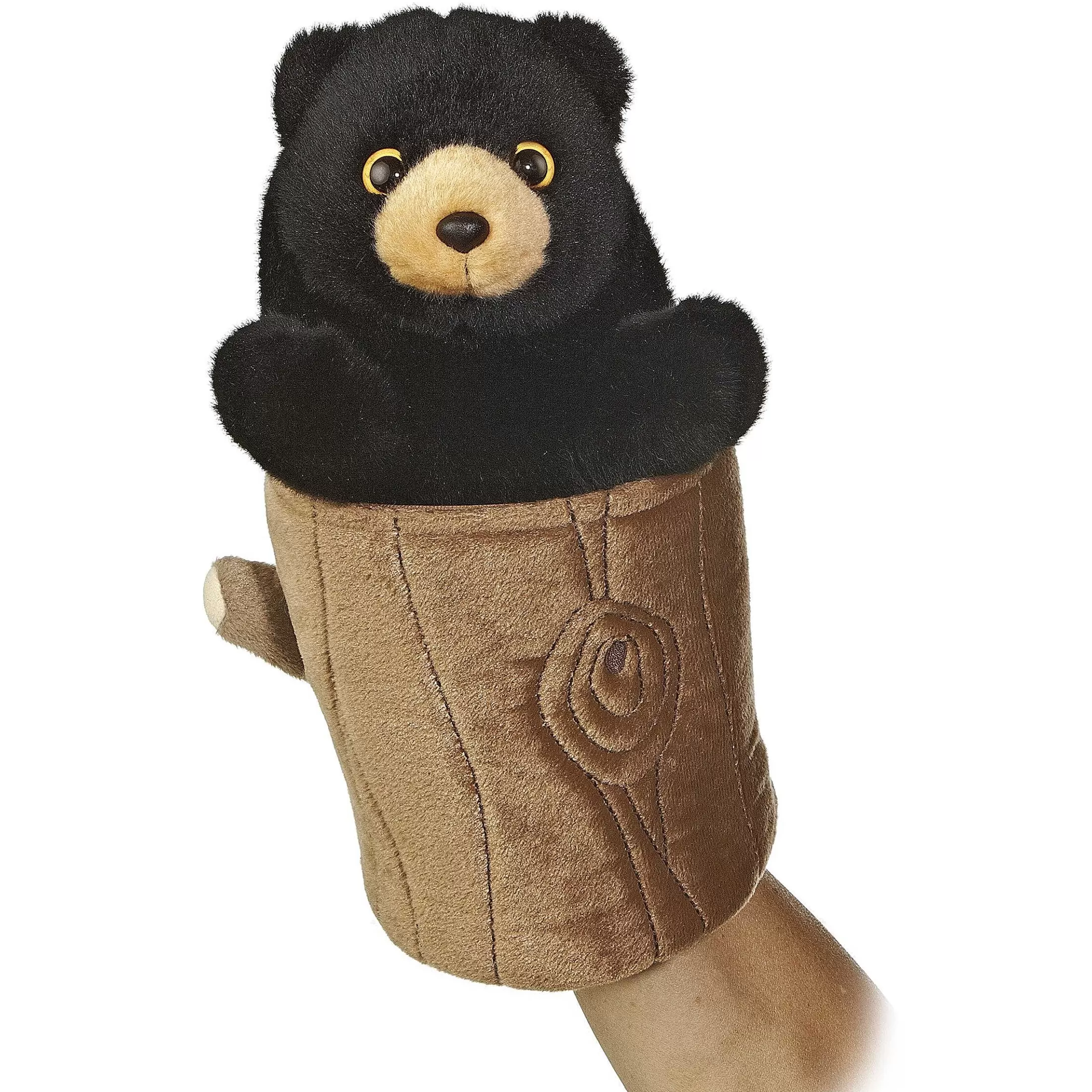 Aurora® - Hand Puppet - 10" Black Bear Pop Up Puppet