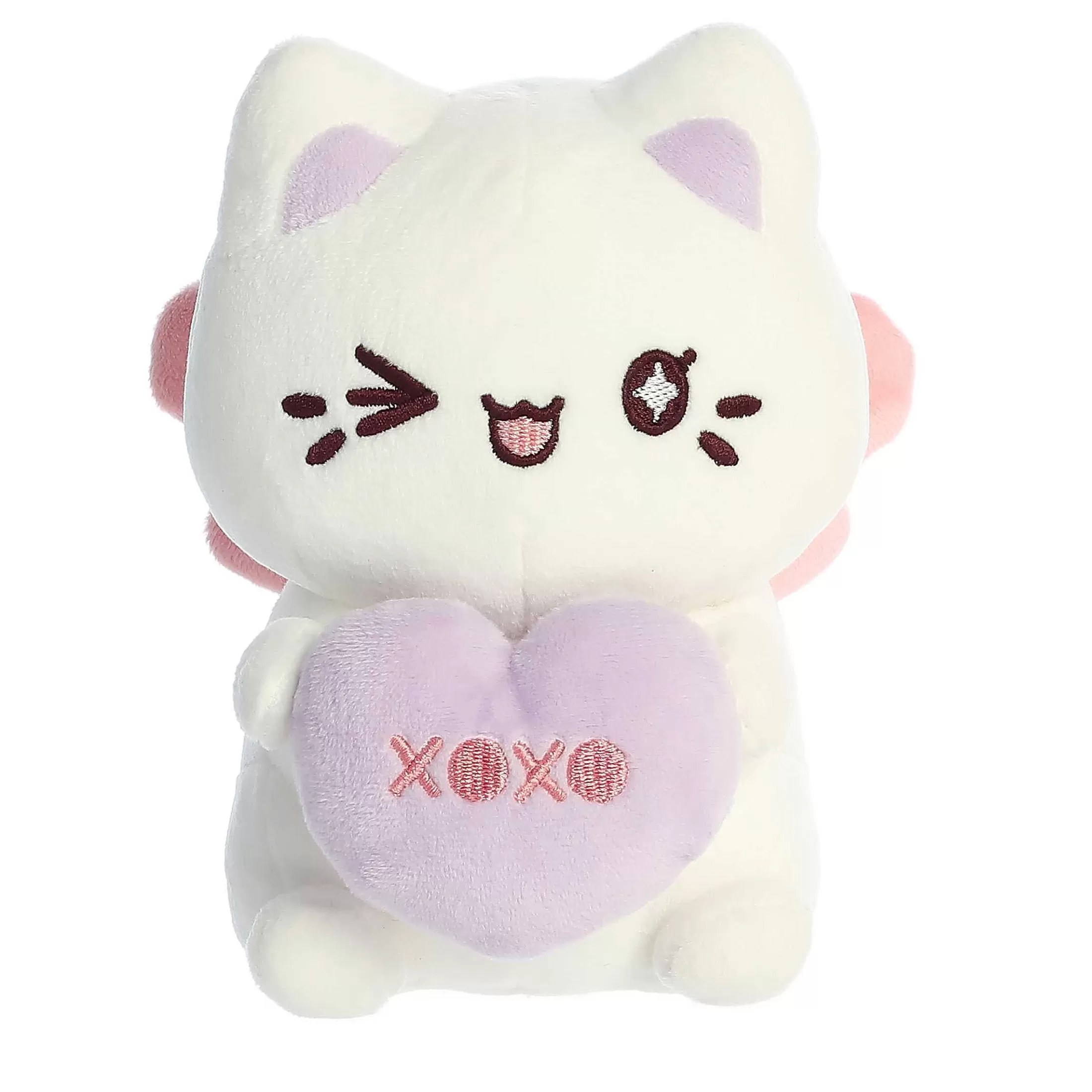 Licensed Aurora® - Tasty Peach® - 7" Candy Heart Sitting Meowchi - White